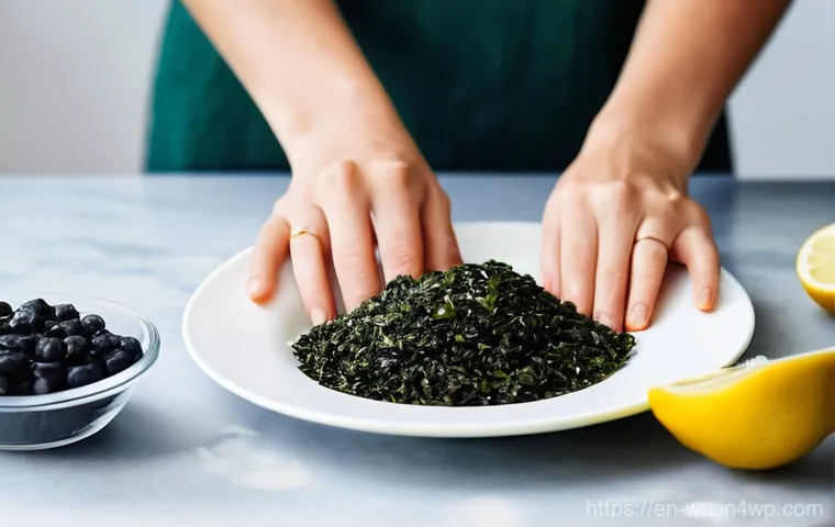 식물성 해산물로 만드는 스무디 레시피 - **Prompt 1: The Alchemy of Plant-Based Ocean Flavors**
"A clean, well-lit modern kitchen counter...