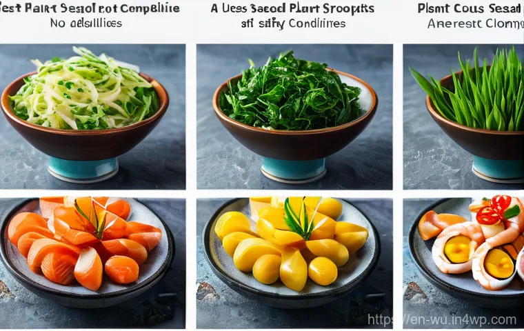 식물성 해산물의 경제적 가치 분석 - The user wants three detailed image prompts in English, based on the provided text about plant-based...